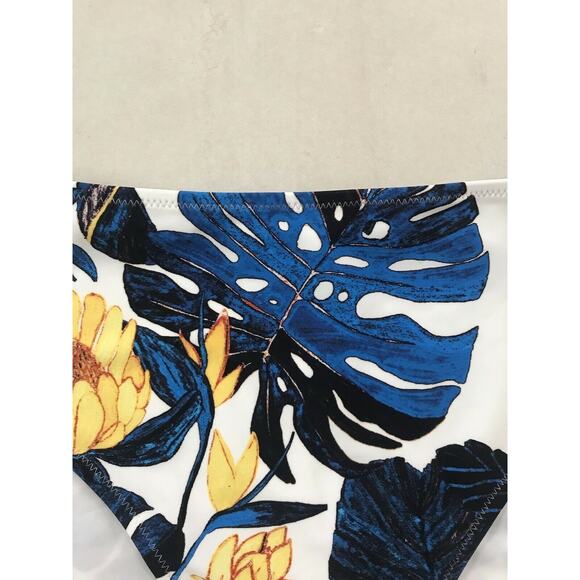 Cupshe Multicolor Floral High Waist Bikini Bottom Swimwear - Picture 5 of 7